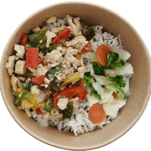 Egg and Pepper Rice (V) 青椒滑蛋蓋飯